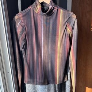 Bailey 44 Sheer Striped Long Sleeve Top